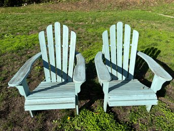R0 Two Adirondack Chairs 37in X 29in X 33in