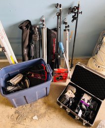 R0 Huge Lot Of Camera Photography Lighting Gear, Tripods, Audio