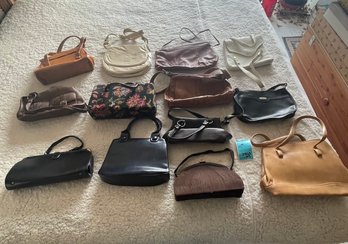 Rm6 Collection Of Thirteen Off Brand Vintage Handbags And Purses