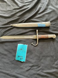 Rm6 Bayonet And Scabbard For Unknown Rifle