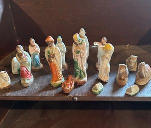 R10 Lots Of Pinecones, Nativity Set Of Religious Mini Figures