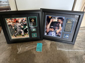R0 Framed Edgar Martinez All Star Framed Collectors And 2005 Seattle Seahawks Collectors Frame