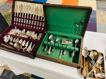 BNH  Vintage Rogers Bros. Daffodil Silverplated Flatware And More