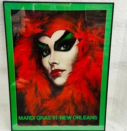 Framed 1981 Mardi Gras Poster