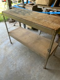 S4 Metal Table With Wooden Tops