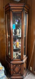 R2 Vintage Teakwood Curio Cabinet With Light. From The Philippines 1974.