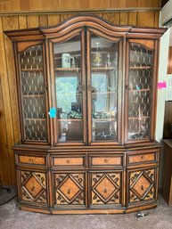 R2 Vintage Teakwood China Cabinet From The Philippines 1974.