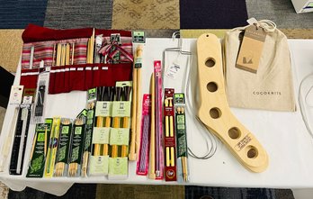 BNH Huge Knitting Lot Cocoknit Makers Board, Sock Blockers, Speed Tips, Needle Tubes, Cases, Bamboo Needles,