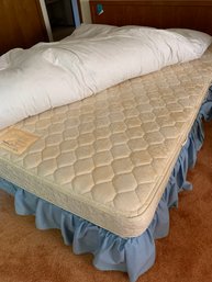 Full Size Bedframe, Beautyrest Mattress, Full Size Wooden Headboard, Full Size Feather Filled Mattress Cover