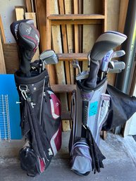 Rm0 Pair Of Men And Women Golf Set, Including Two Golf Bags And Two Sets Of Clubs