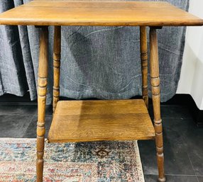 Two Tier Wooden Accent Table