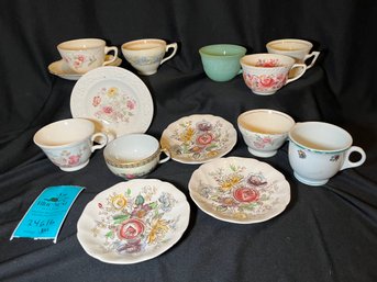 R3 Tea Cups And Mismatched Saucers