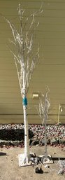 RS Two Winter Holiday LED Trees Approximately 82in Tall And 48in Tall