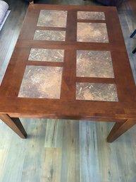 R5 Dining Room Table With Tile Detailing, Six Chairs