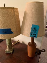 Wooden Table Lamp, Vintage Table Lamp