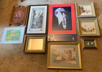 Assorted Artwork, Framed Mirror