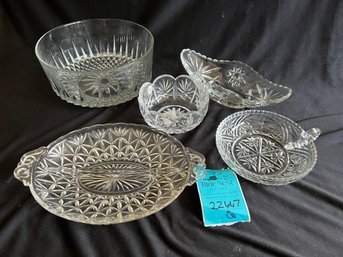 R1 Cut Glass Bowls, And Condiment Servers