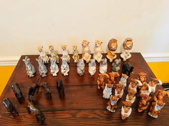 R3 Huge Lot Of Animal Figurines Lions, Horses, Monkeys, Elephants, Cheetahs