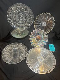 R3 Serving Bowls And Platters, Possible Carnival Iridescent Bowl
