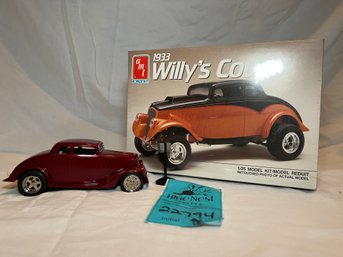 R1 Design Studio Die Cast Model 1933 Willys Street Rod And Unopened 1/25 Kit/model 1933 Willys Coupe