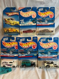 R1 Six Mattel Hot Wheels Cars New In Packaging