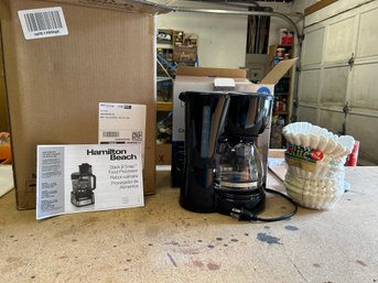 R0 Hamilton Beach Food Processor, Mainstays Coffee Maker, Set Of Coffee Filters