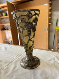 R0 Floral Metal Flower Vase