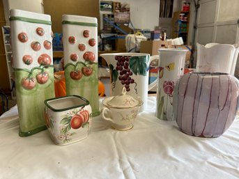 R0 Japanese Floral Vase, Harry And David Pot, Natures Sketchbook Vase, Two Tomato Vases, Floral Teapot, Grape