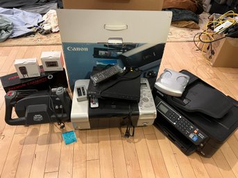R1 Two Printers, Scanner, Flight Yoke, Sony DVD Player, Toner Cartridge,
