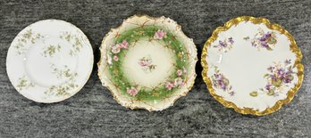 Limoges Three French China Dishes, Two Marked Coronet, One Marked Theodore Haviland
