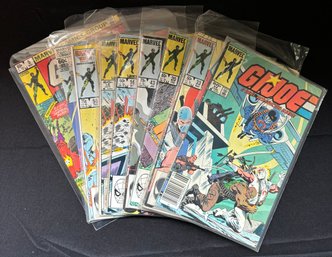 R9 G.I. Joe A Real American Hero! Comic Book Collection Of Seventeen, Some Sharing One Sleeve