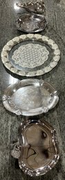 Silver Style Serving Dishes, Some With Markings Such As WM Rogers 411 And Rockford Silver Co 1901