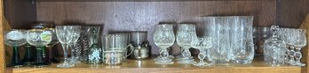Collectible Vintage German Roemers, Glassware Which Appears To Be Mostly Crystal, Vintage Silver Style Tea Set