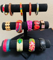 R2 Collection If Costume Jewelry To Include 14 Bracelets In Various Colors