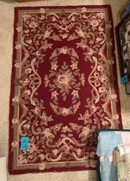 Rm8 Red Floral Accent Area Rug