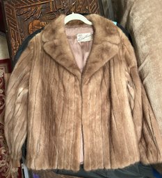 Rm8 Womens Larchmont Furriers Natural Brown Mink Fur Coat