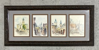 Four Small Haus Hofmann Signed Artworks Framed Together