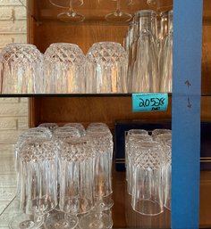 Rm3 Set Of Cristal DArques Longchamp Highball Tumblers, Lowball Tumblers, And Drink Glasses