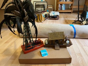 R7 Toy Oil Rig, Wood Ark, Square Wave With Stand New In Box
