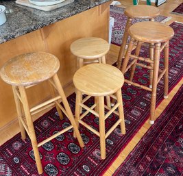 Variety Of Five Stools Of Different Sizes.