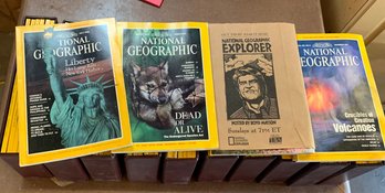 National Geographic Magazines In 10 Original Leather Cases