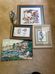 Five Pieces Of Artwork Some Framed