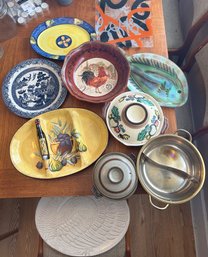 R3 Variety Of Serving Platters And Dishes, Pottery Casserole Dish, Fish Shaped Platter,Decorative Serving Ware