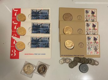 1973 Bicentennial First Day Cover Coins, 1975 Bicentennial First Day Cover Coins, 1984 Regan Coins, Coins