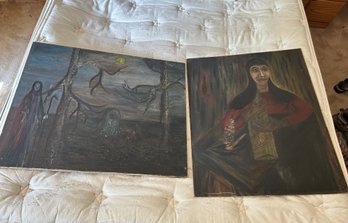 R11 Two Unique Paintings, Artists And Title Are Unknown