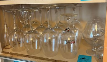 R3 Set Of Wine Glasses, Champagne Flutes, And Brandy Snifter Glasses