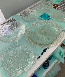 Assorted Clear Vintage Glassware