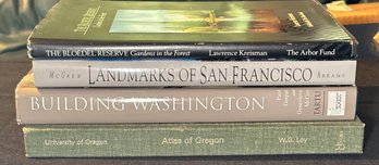 R2 Coffee Table Books: Atlas Of Oregon, Building Washington, Landmarks Of SanFran, The Bloedel Reserve