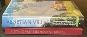 R2 Venetian Villas By Rizzoli And Ludwig Van Beethoven Bicentennial Edition 1770-1970 Coffee Table Books