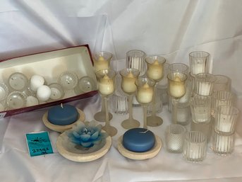 R6 Collection Of Candles And Candle Holders. Votives And Decorative